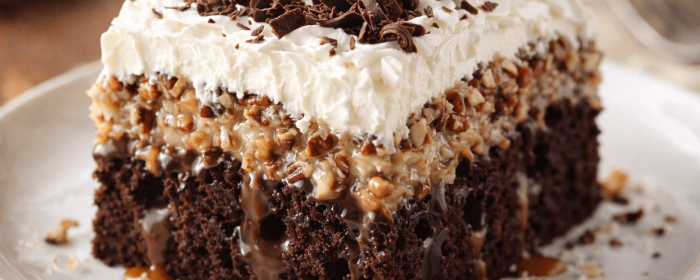 German Chocolate Poke Cake