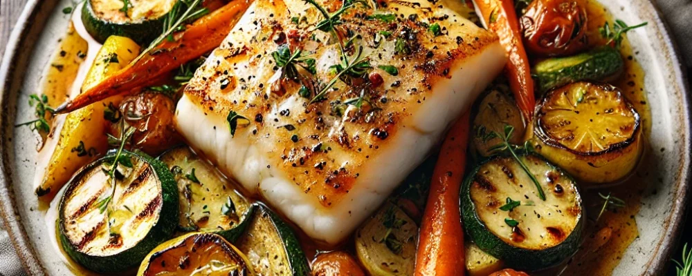 Honey Mustard Baked Cod with Vegetables