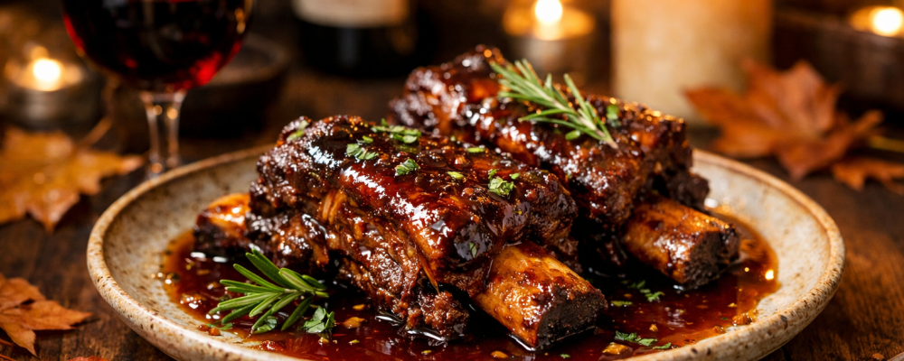 Maple Bourbon Glazed Short Ribs
