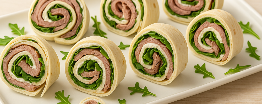 Roast Beef Horseradish Pinwheels