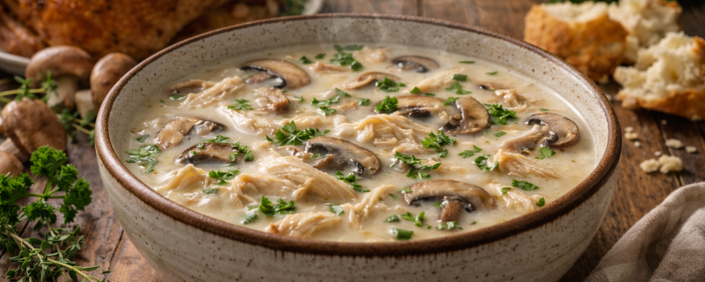 Rotisserie Chicken Mushroom Soup
