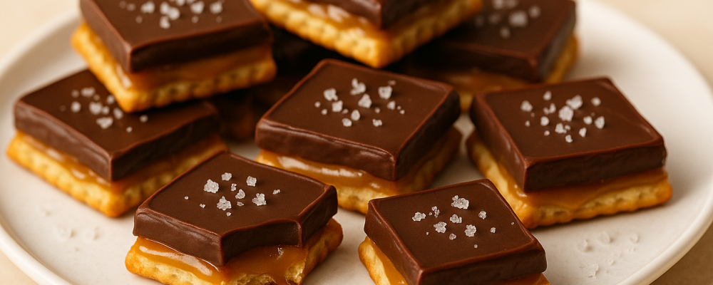 Salted Caramel Cracker Bites