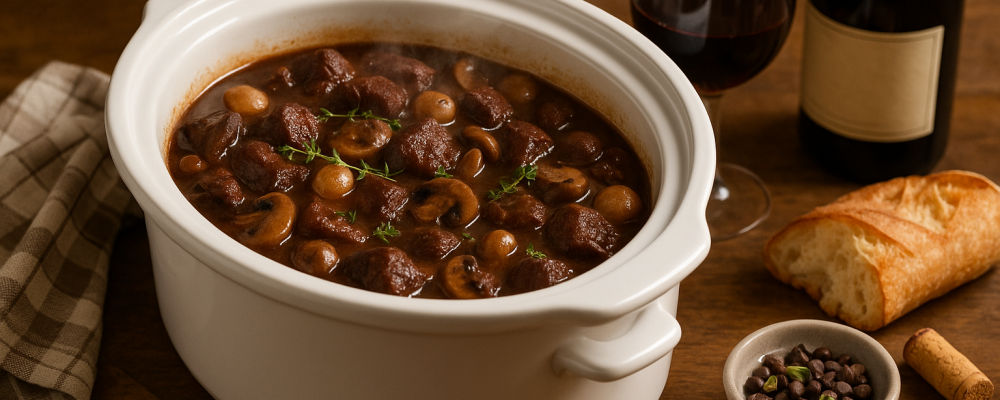 Slow Cooker Beef Bourguignon