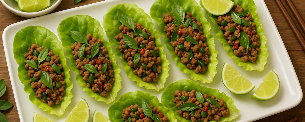 Thai Basil Beef Rolls