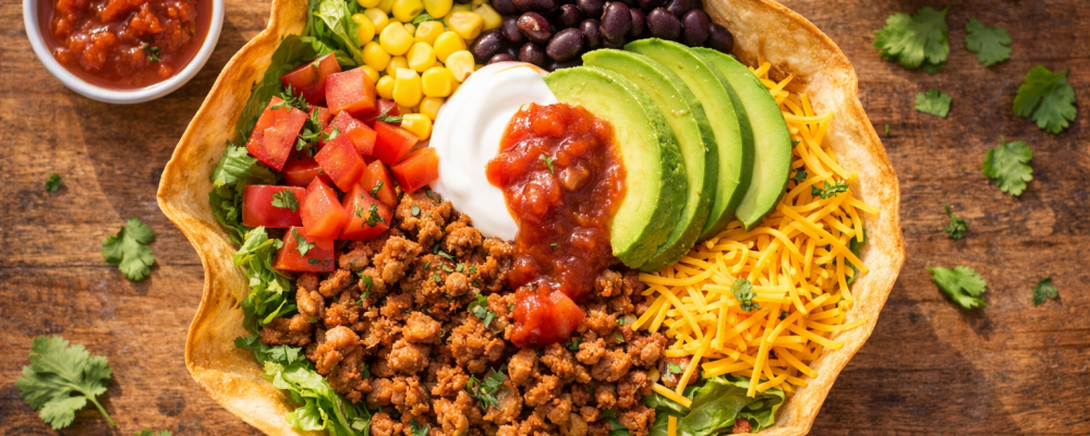 Turkey Taco Salad Bowls