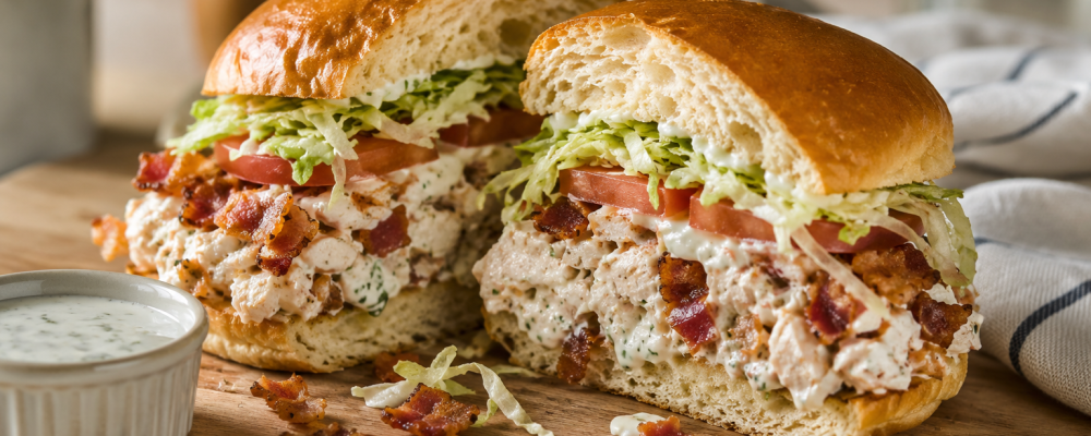 Chopped Chicken Bacon Ranch Sandwich