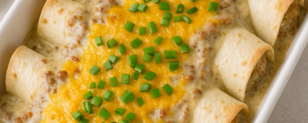 Southern Breakfast Enchiladas with Sausage Gravy