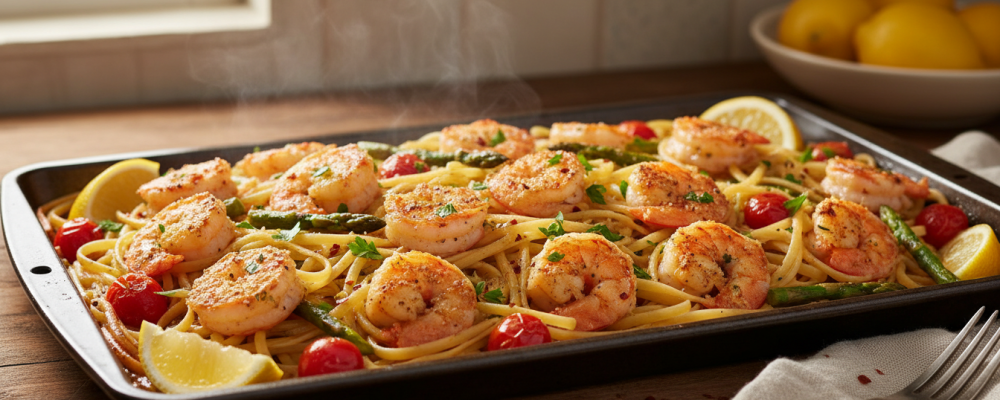 Sheet Pan Shrimp Scampi